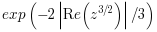 exp(-|real(z^1.5)| * 2/3)