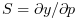 S={\partial y}/{\partial p