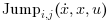 $\mathrm{Jump}_{i,j}(\dot{x}, x, u)$