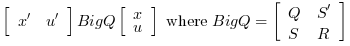 \left[\begin{array}{ll}x